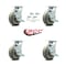 Service Caster 6 Inch Thermoplastic Rubber Caster Set with Roller Bearing and Brake/Swivel Lock SCC-30CS620-TPRRF-TLB-BSL-4 - alternate 5